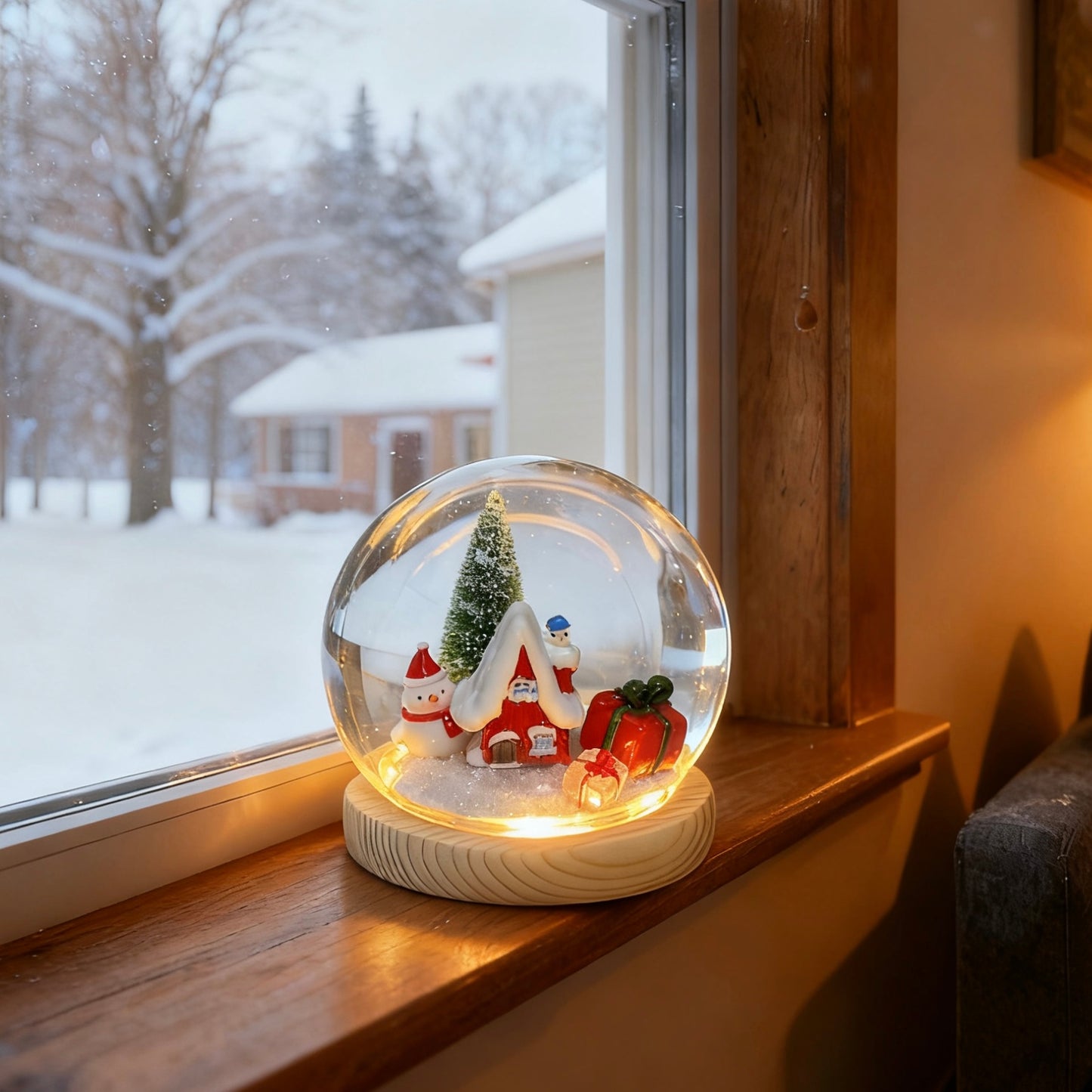 Personalized Custom Crystal Ball (Include Ornaments)