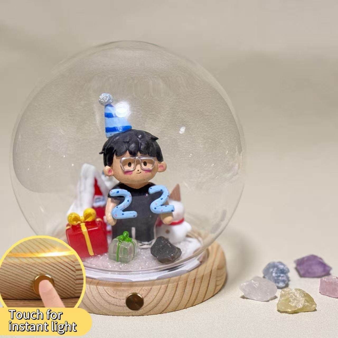 Personalized Custom Crystal Ball (Include Person Portraits） - Soul stone studio