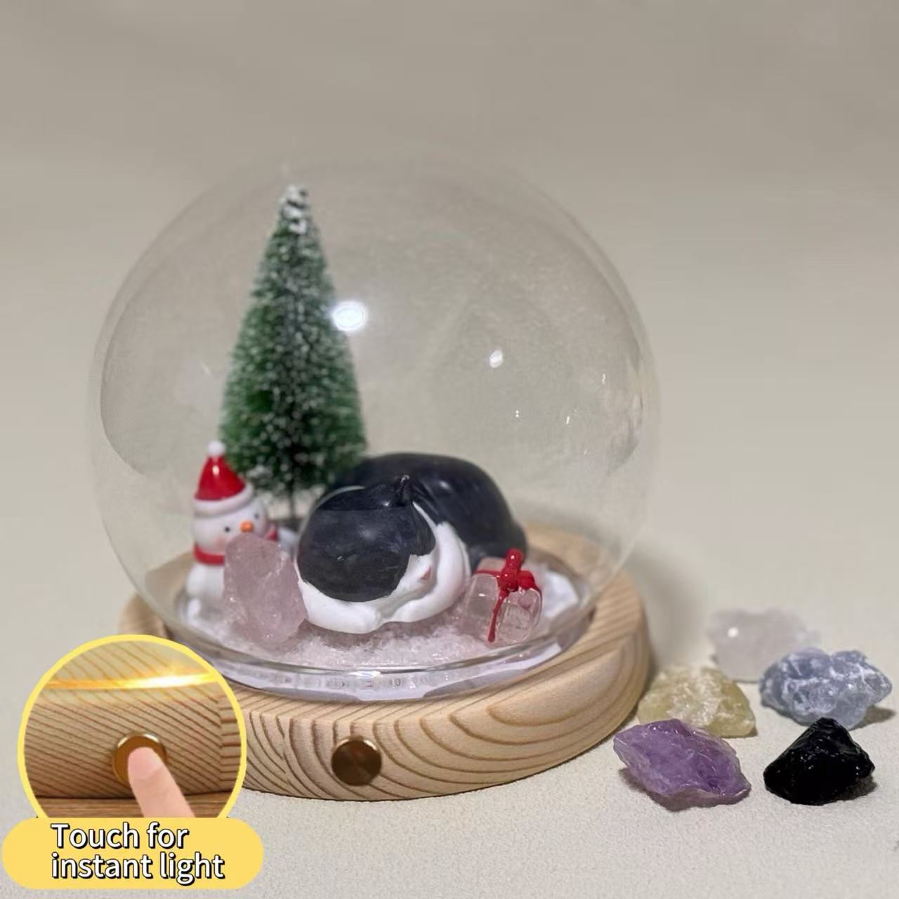 Personalized Custom Crystal Ball (Include Pet Portraits） - Soul stone studio