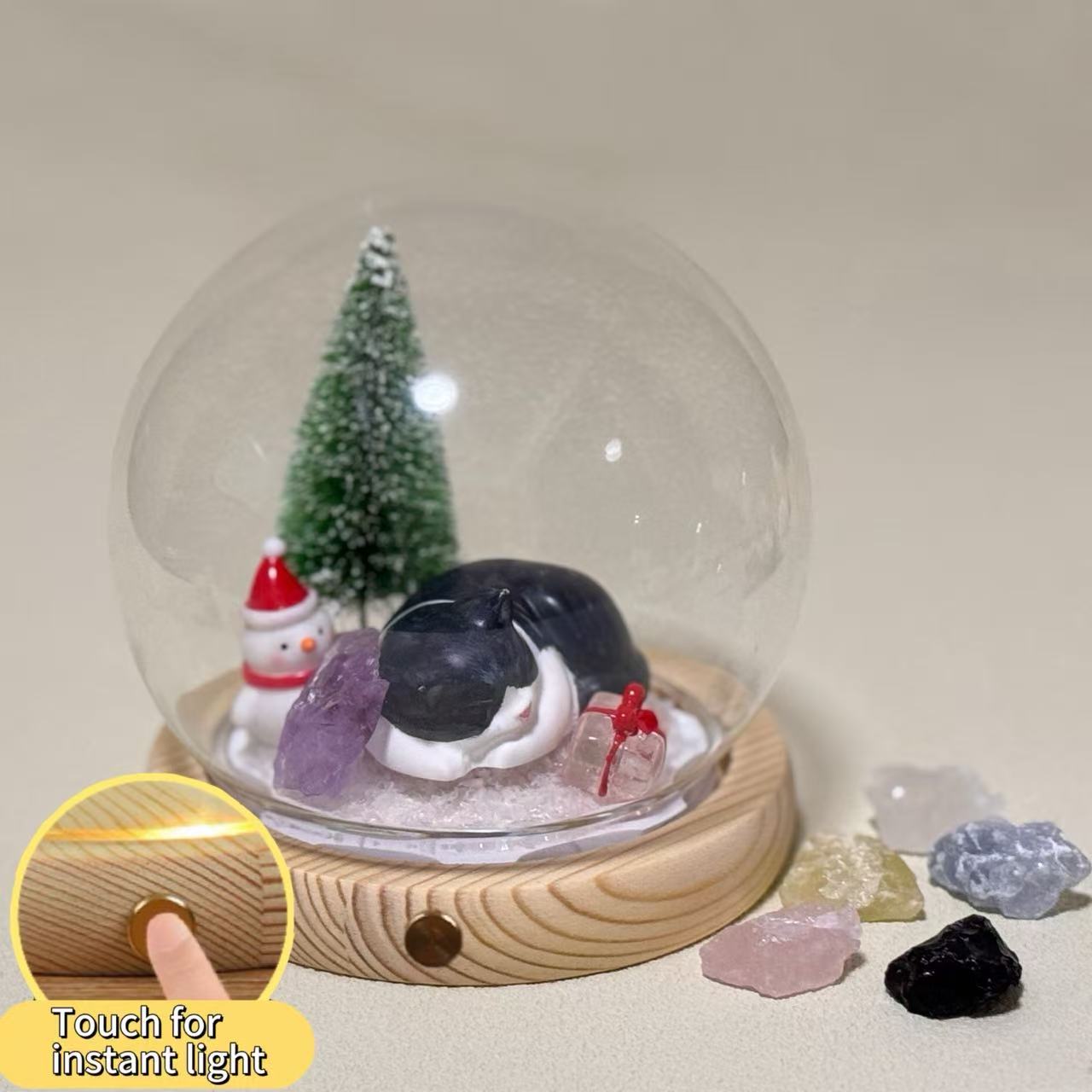 Personalized Custom Crystal Ball (Include Pet Portraits） - Soul stone studio