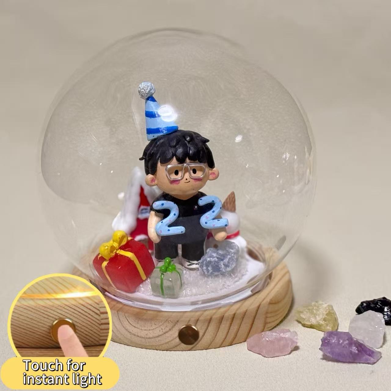 Personalized Custom Crystal Ball (Include Person Portraits） - Soul stone studio