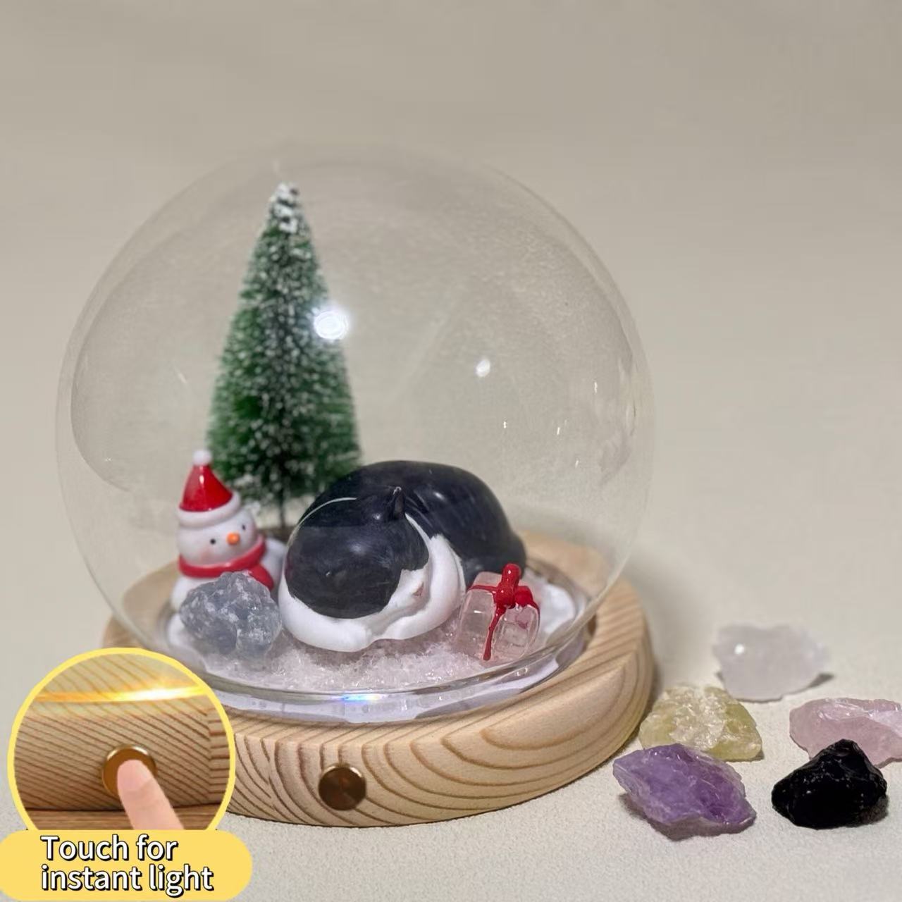 Personalized Custom Crystal Ball (Include Pet Portraits） - Soul stone studio