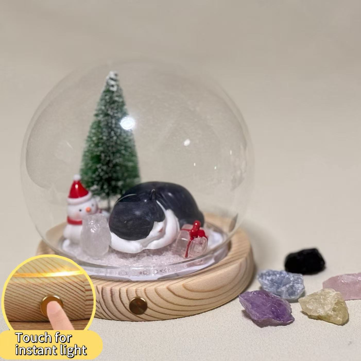 Personalized Custom Crystal Ball (Include Pet Portraits） - Soul stone studio