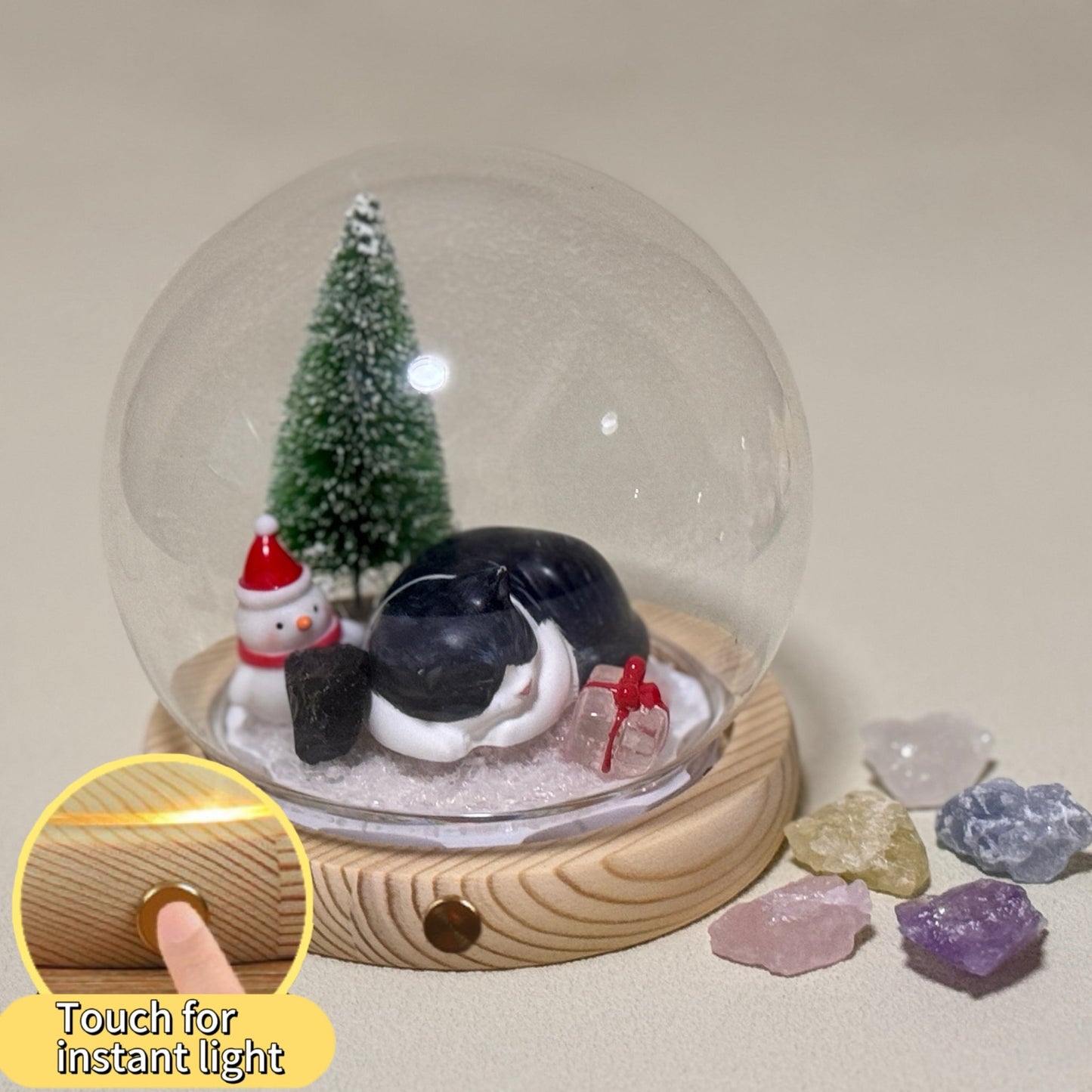 Personalized Custom Crystal Ball (Include Pet Portraits） - Soul stone studio