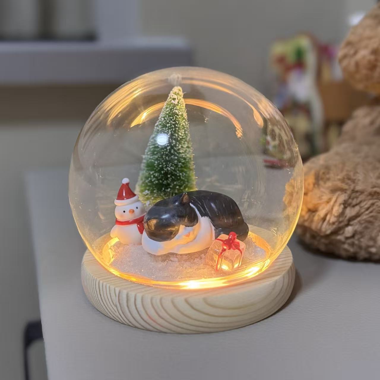 Personalized Custom Crystal Ball (Include Pet Portraits） - Soul stone studio