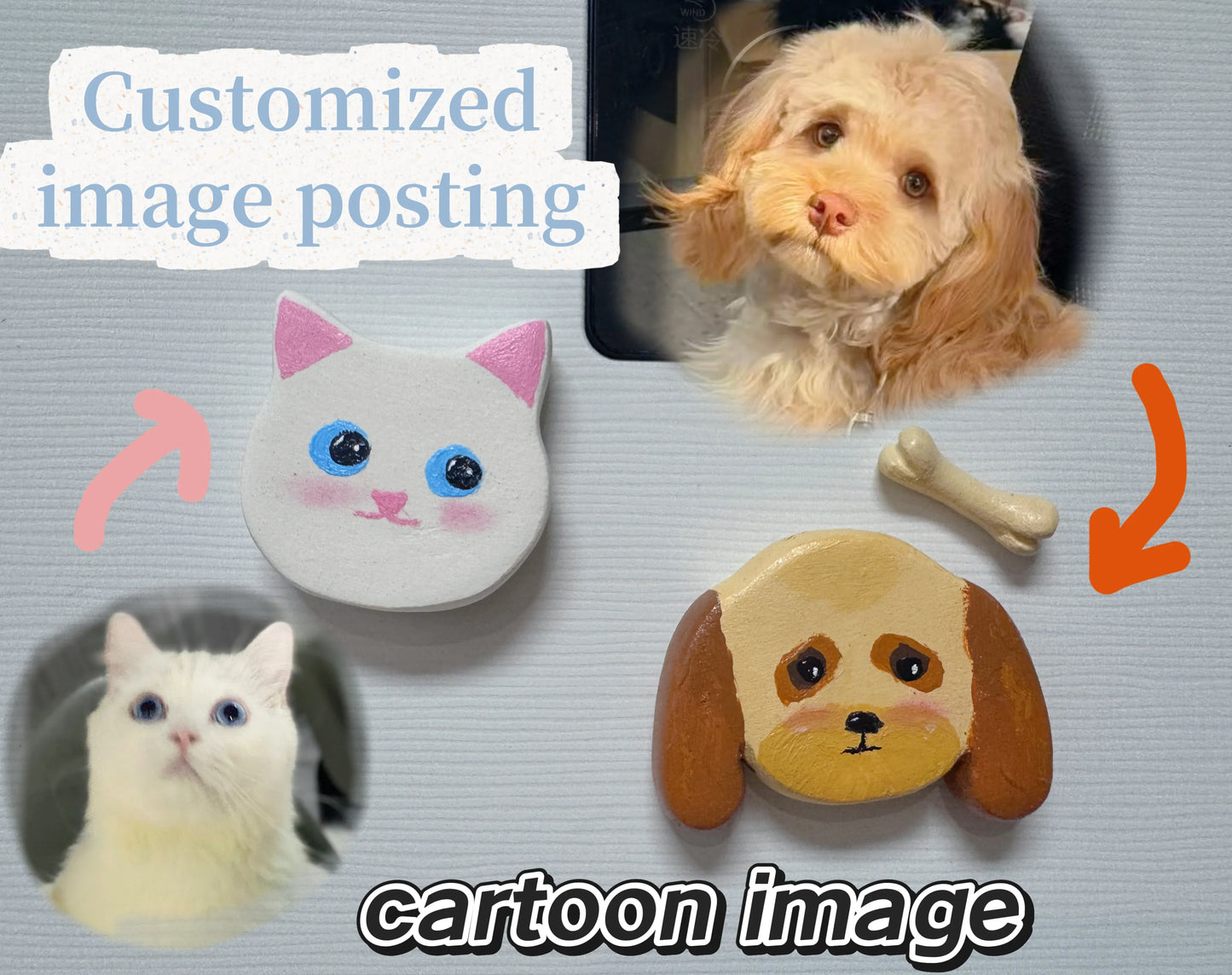 Personalized handmade portraits of adorable pets