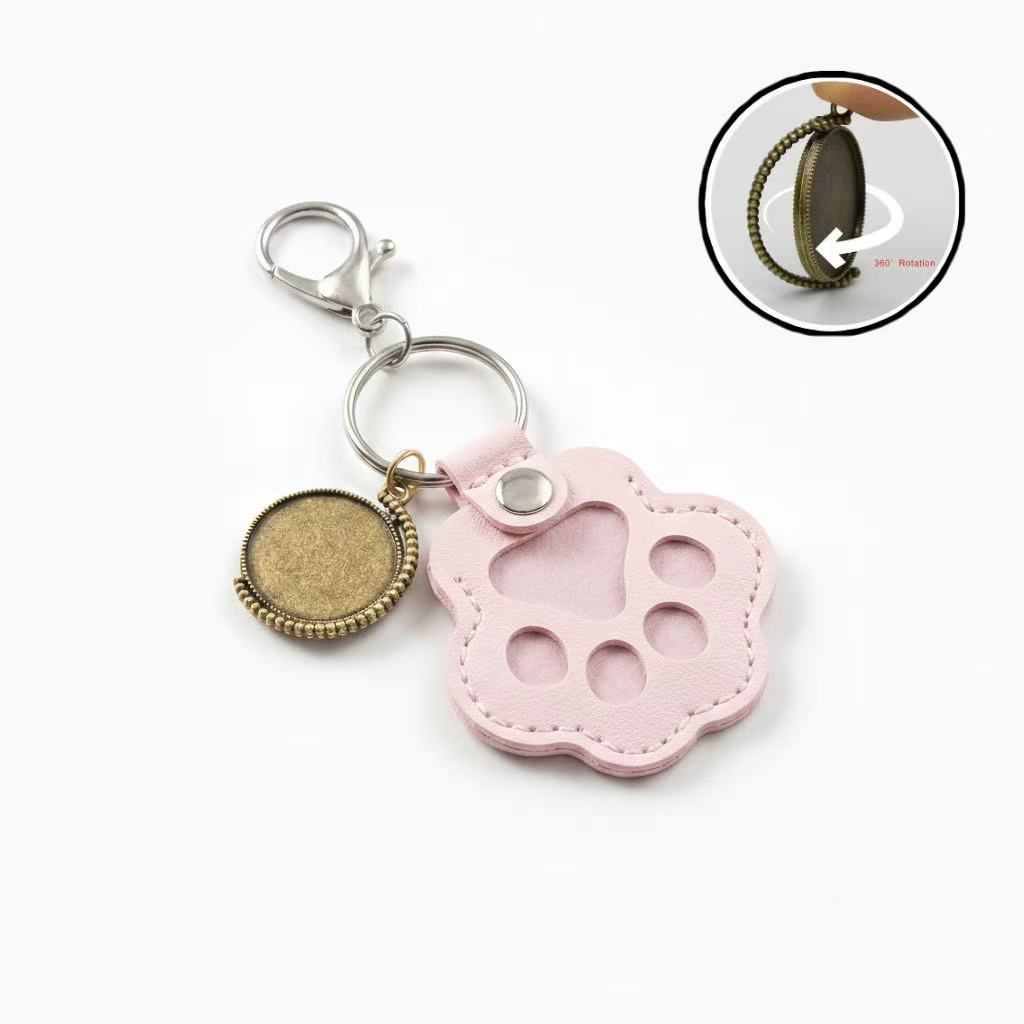 Personalized Time Gem ＋ Pet Paw Keyring